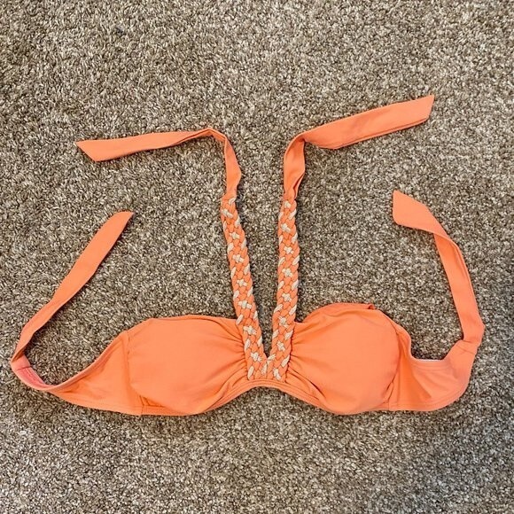 Xhilaration Bikini Top Tie Back Womens Swimsuit Top Size Med - Picture 1 of 5